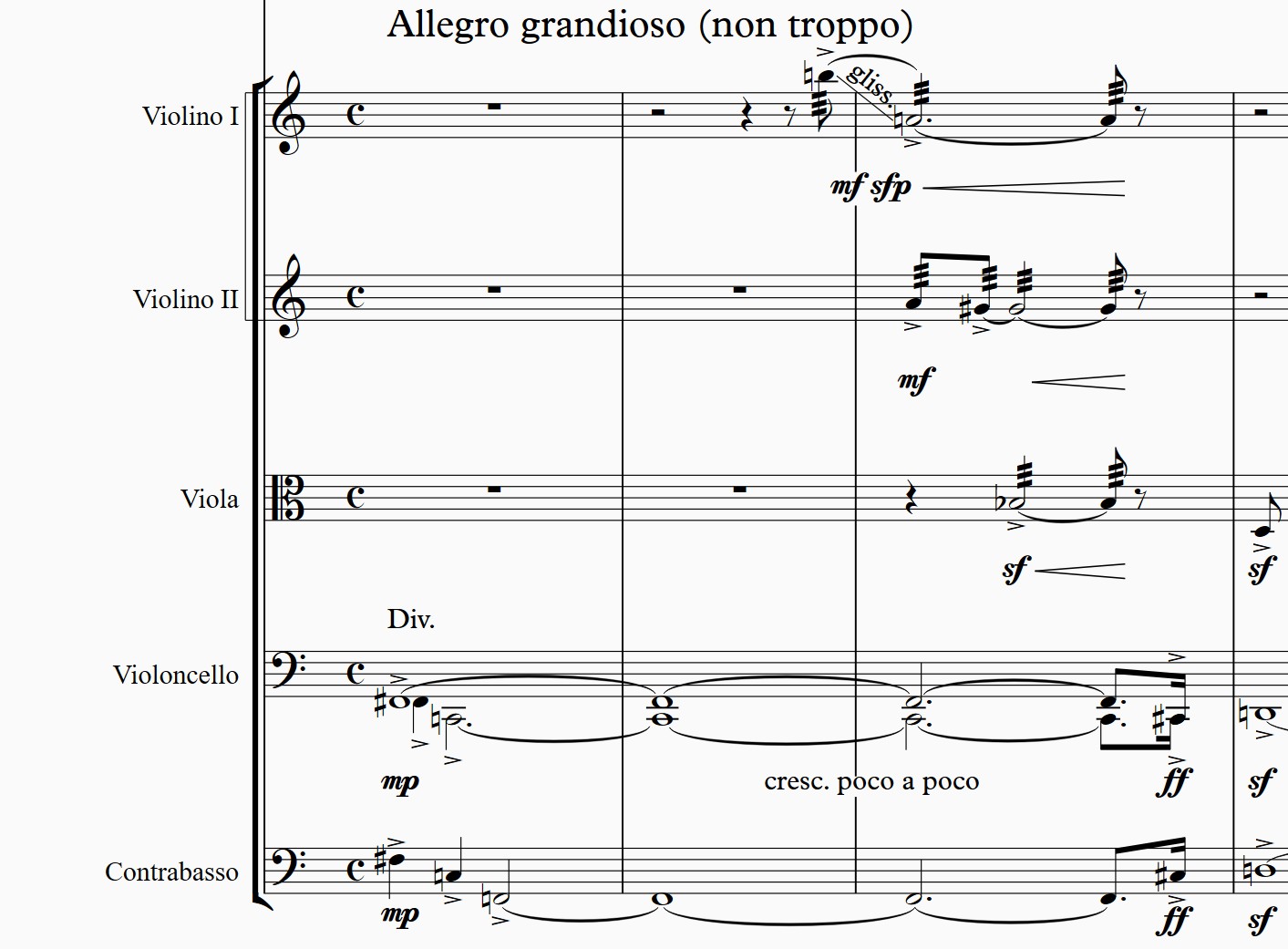 professzionális zenekari partitúra kottagrafikai kivitelezés